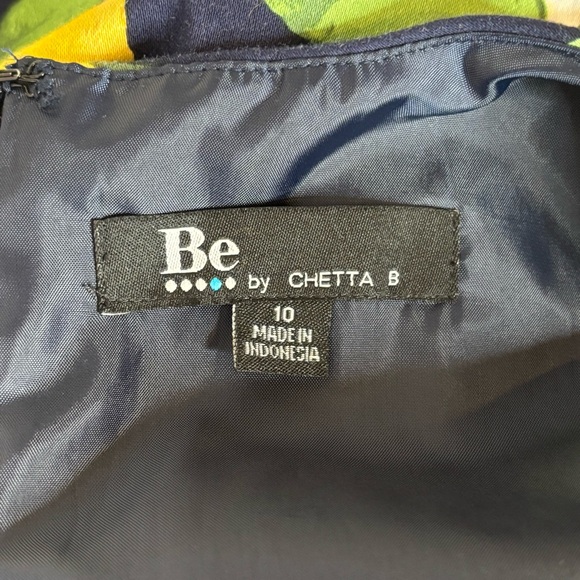 Be by Chetta B Navy Blue and Yellow Lemon Dress Size 10 - Picture 9 of 11